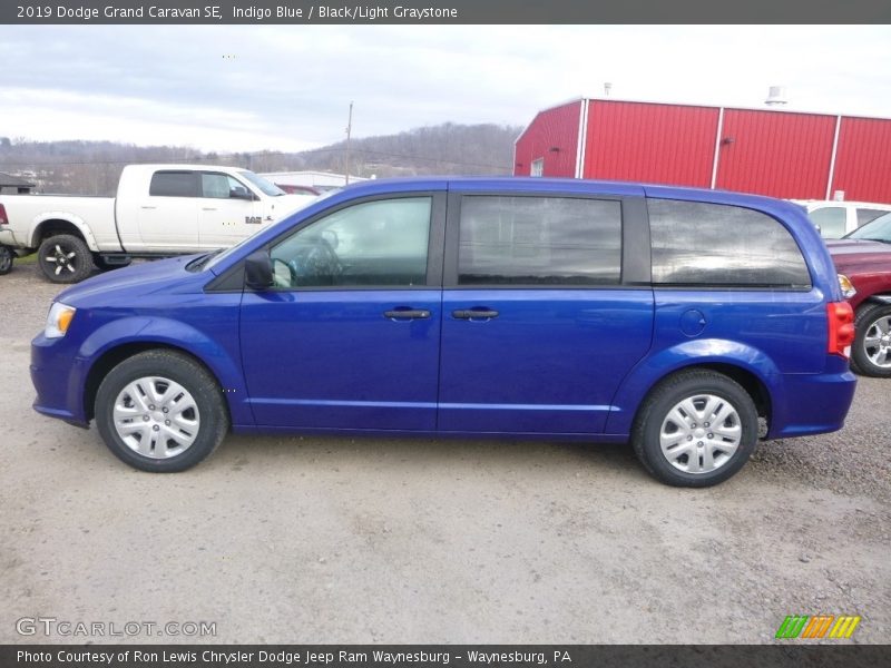 Indigo Blue / Black/Light Graystone 2019 Dodge Grand Caravan SE