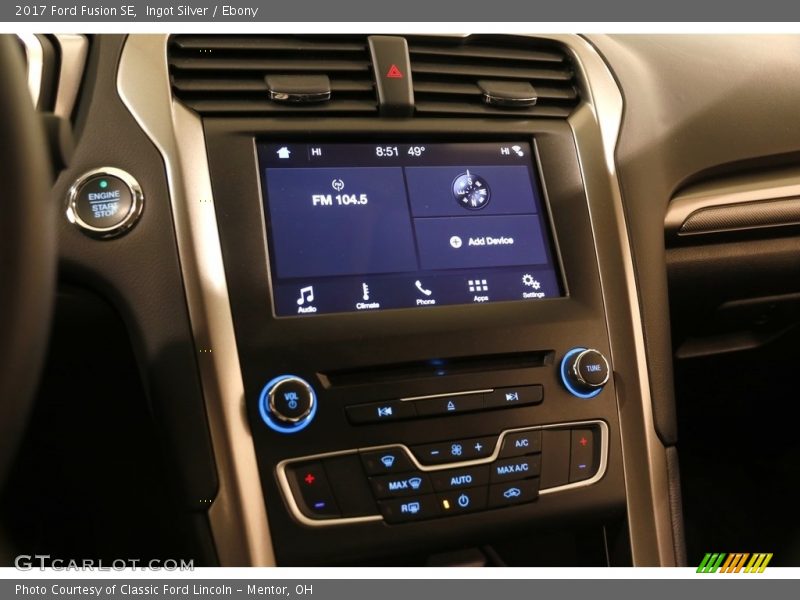 Ingot Silver / Ebony 2017 Ford Fusion SE