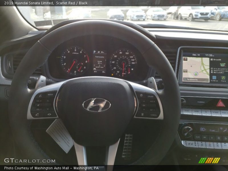 Scarlet Red / Black 2019 Hyundai Sonata Limited