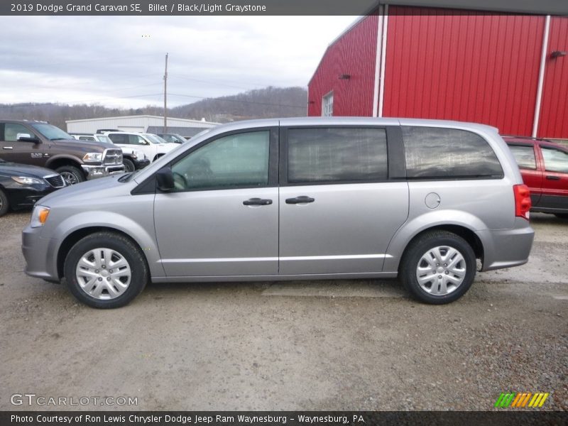 Billet / Black/Light Graystone 2019 Dodge Grand Caravan SE