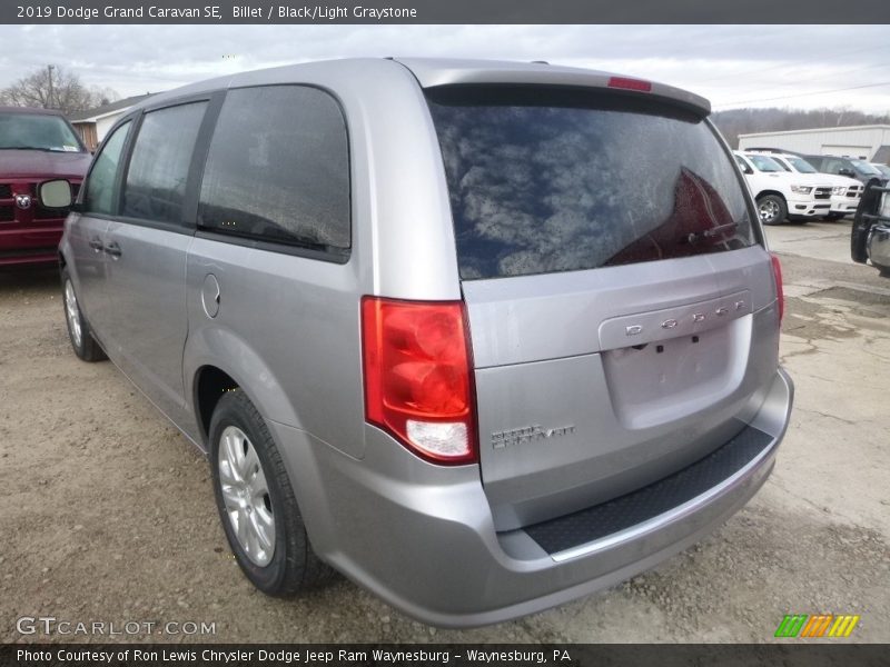 Billet / Black/Light Graystone 2019 Dodge Grand Caravan SE