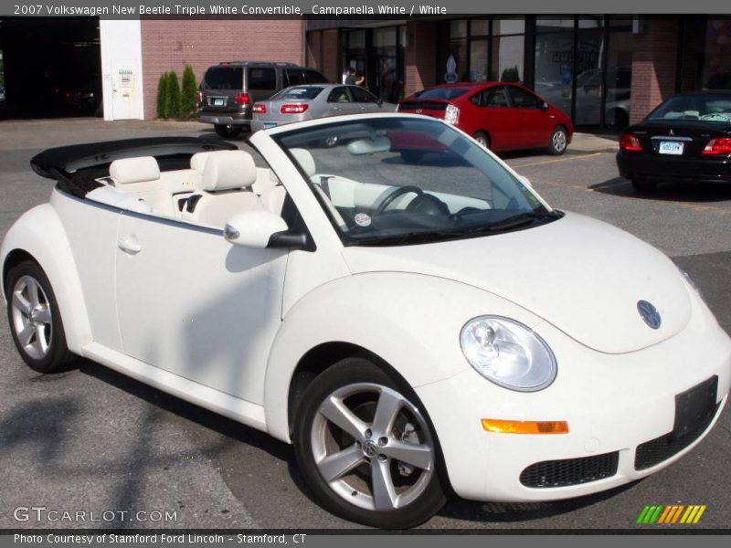 Campanella White / White 2007 Volkswagen New Beetle Triple White Convertible