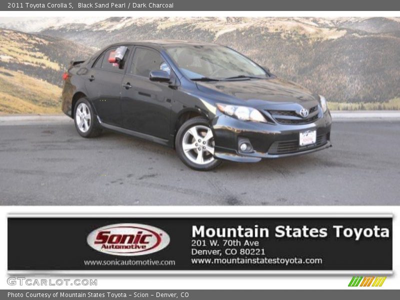 Black Sand Pearl / Dark Charcoal 2011 Toyota Corolla S