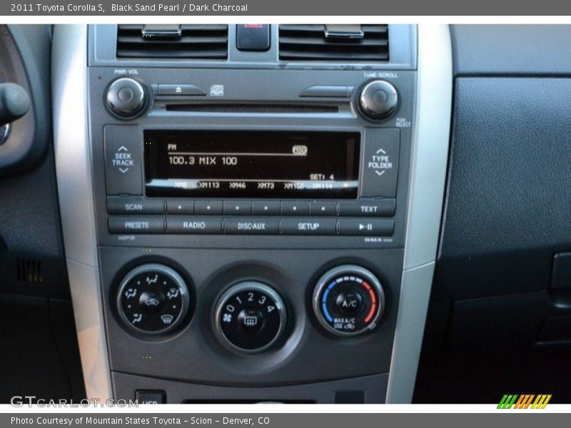 Black Sand Pearl / Dark Charcoal 2011 Toyota Corolla S