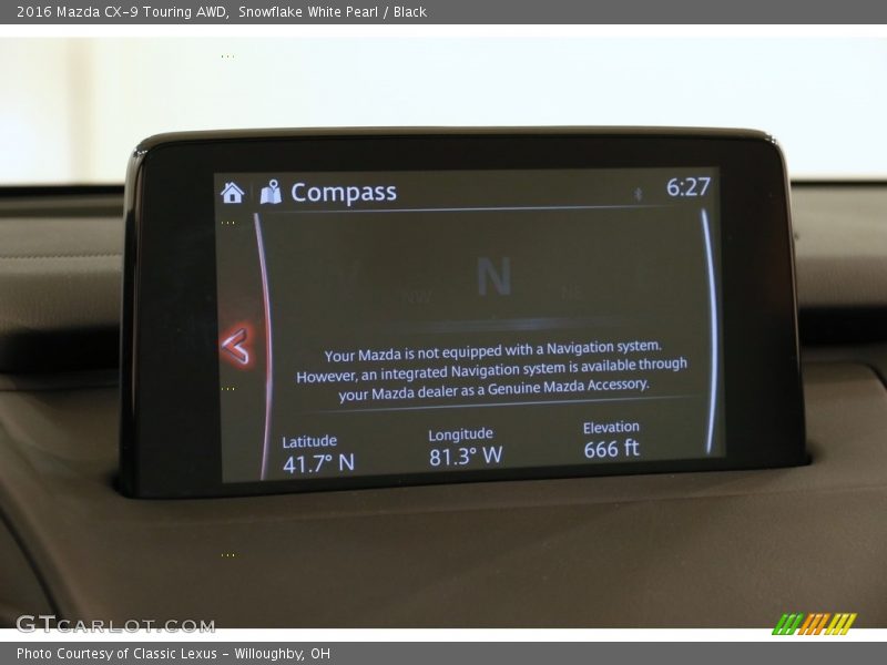 Snowflake White Pearl / Black 2016 Mazda CX-9 Touring AWD