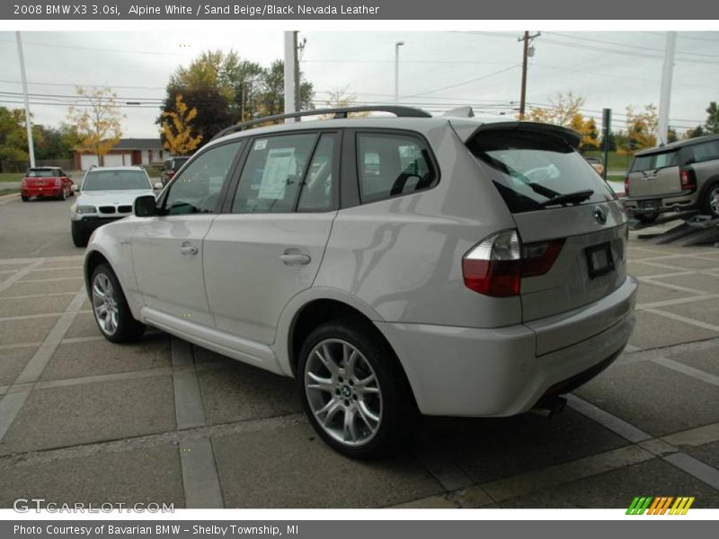Alpine White / Sand Beige/Black Nevada Leather 2008 BMW X3 3.0si