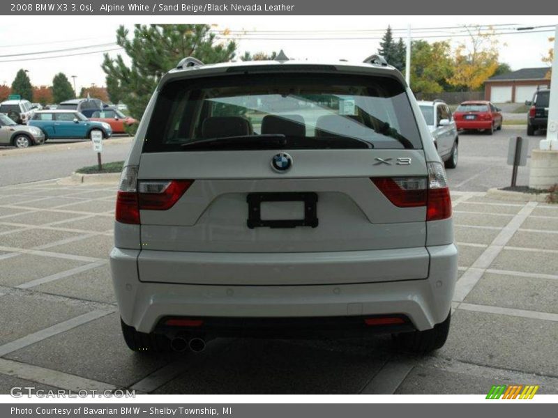 Alpine White / Sand Beige/Black Nevada Leather 2008 BMW X3 3.0si