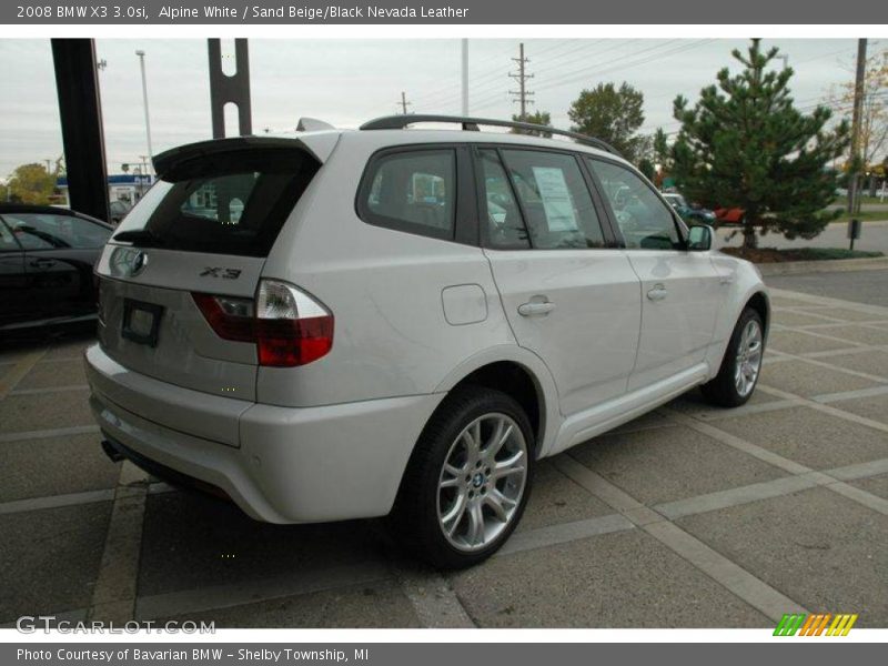 Alpine White / Sand Beige/Black Nevada Leather 2008 BMW X3 3.0si