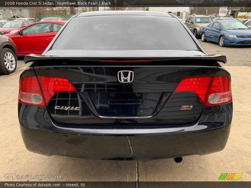 Nighthawk Black Pearl / Black 2008 Honda Civic Si Sedan