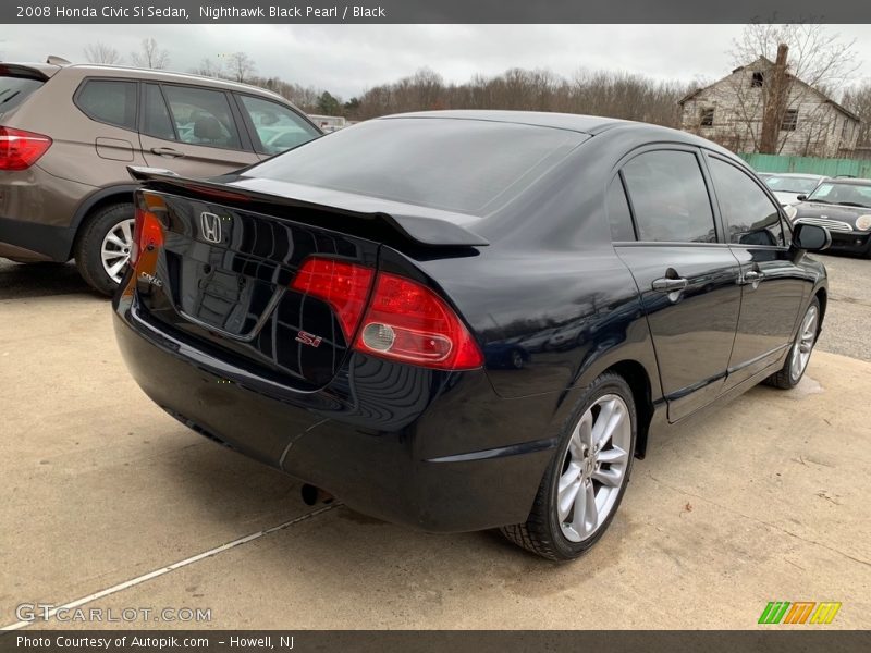 Nighthawk Black Pearl / Black 2008 Honda Civic Si Sedan