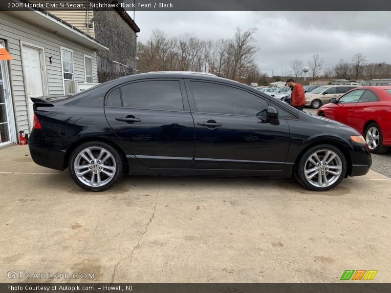 Nighthawk Black Pearl / Black 2008 Honda Civic Si Sedan