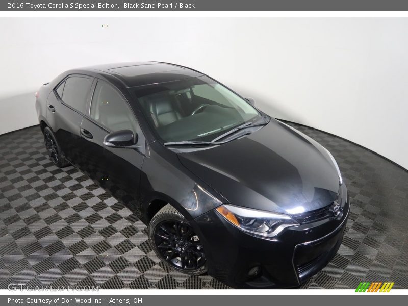 Black Sand Pearl / Black 2016 Toyota Corolla S Special Edition