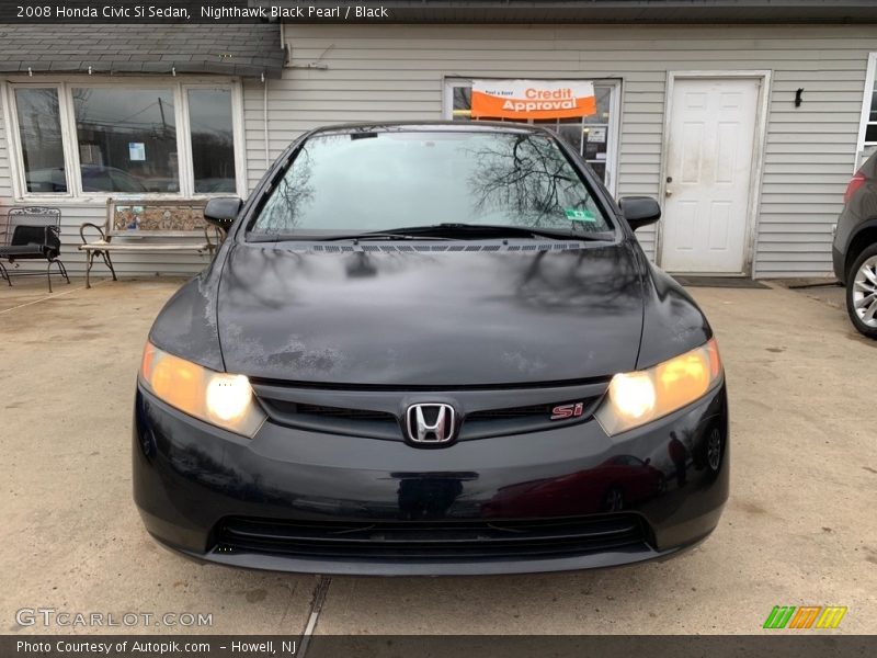 Nighthawk Black Pearl / Black 2008 Honda Civic Si Sedan
