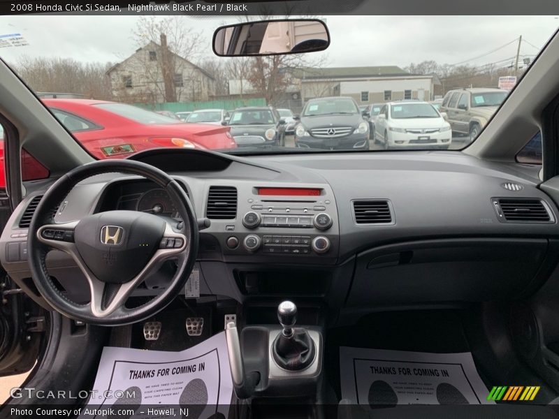 Nighthawk Black Pearl / Black 2008 Honda Civic Si Sedan