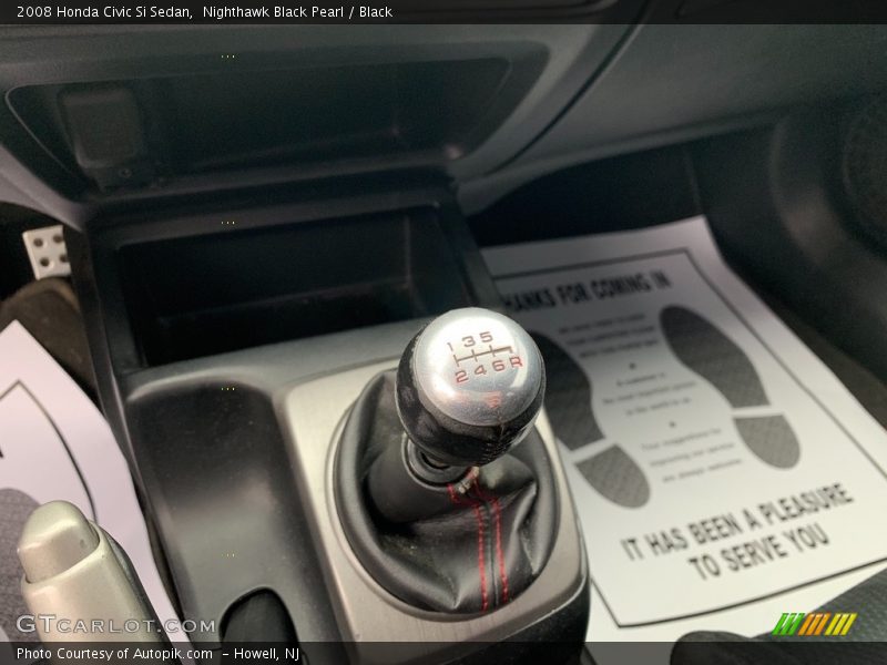 Nighthawk Black Pearl / Black 2008 Honda Civic Si Sedan