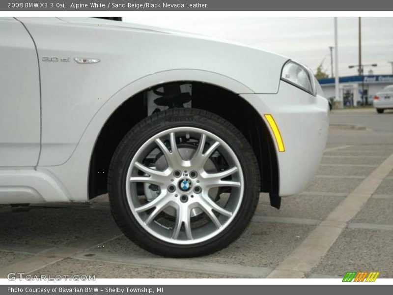 Alpine White / Sand Beige/Black Nevada Leather 2008 BMW X3 3.0si