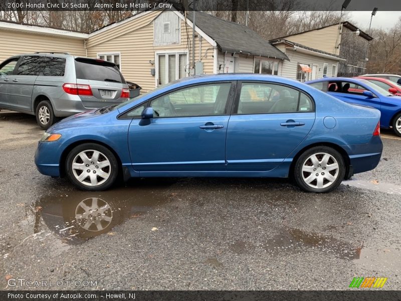 Atomic Blue Metallic / Gray 2006 Honda Civic LX Sedan