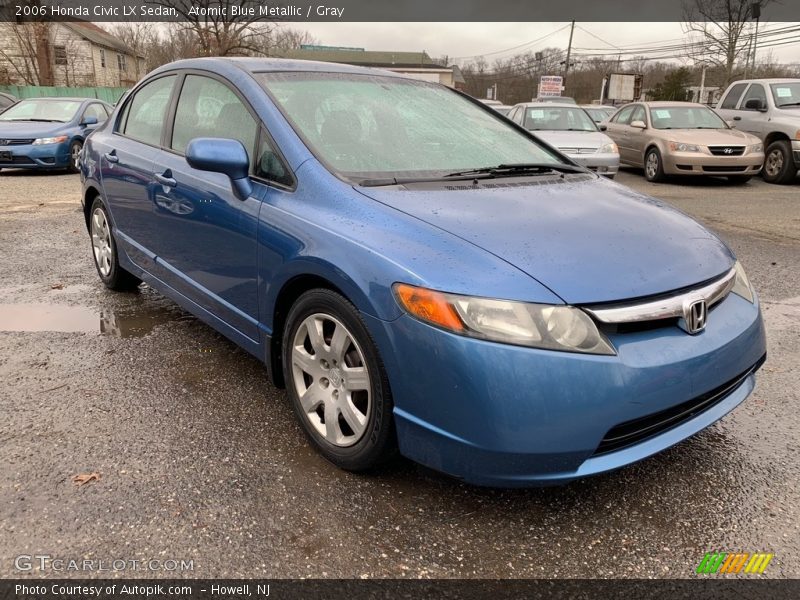 Atomic Blue Metallic / Gray 2006 Honda Civic LX Sedan
