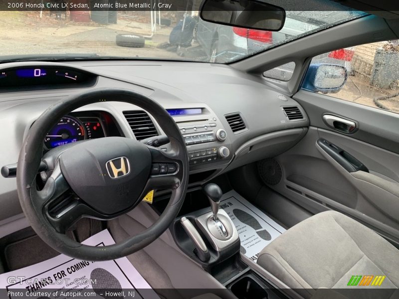Atomic Blue Metallic / Gray 2006 Honda Civic LX Sedan