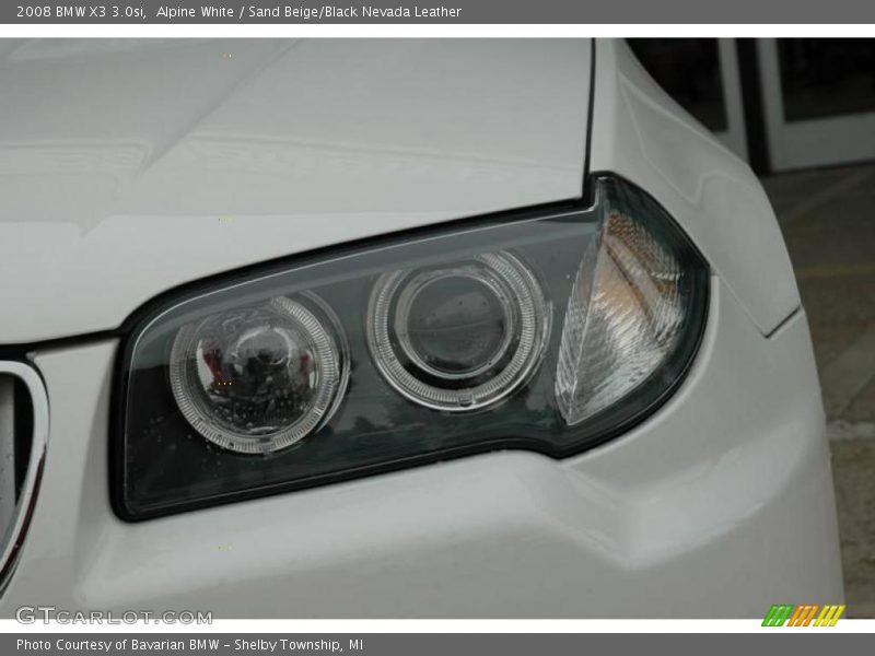Alpine White / Sand Beige/Black Nevada Leather 2008 BMW X3 3.0si