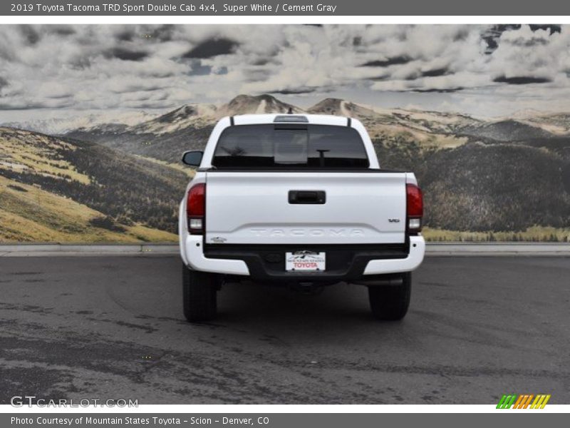 Super White / Cement Gray 2019 Toyota Tacoma TRD Sport Double Cab 4x4