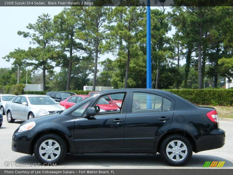 Black Pearl Metallic / Beige 2008 Suzuki SX4 Sedan