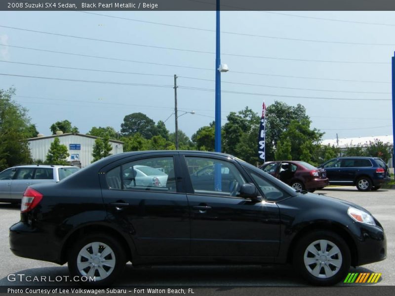 Black Pearl Metallic / Beige 2008 Suzuki SX4 Sedan