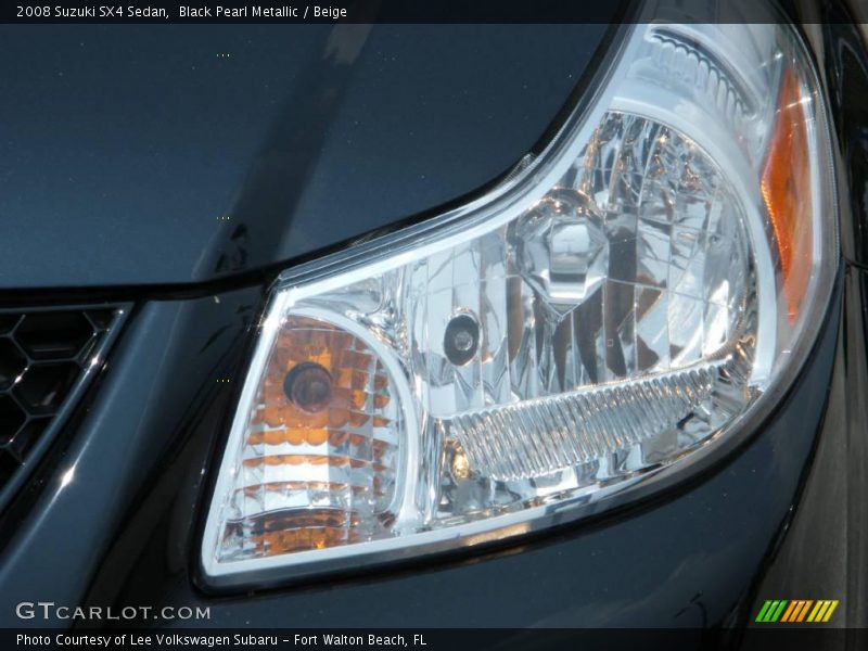 Black Pearl Metallic / Beige 2008 Suzuki SX4 Sedan