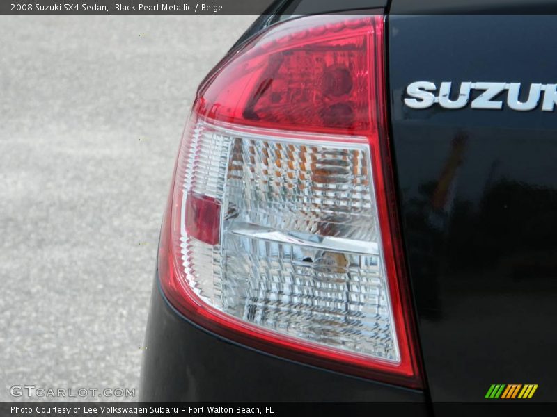 Black Pearl Metallic / Beige 2008 Suzuki SX4 Sedan