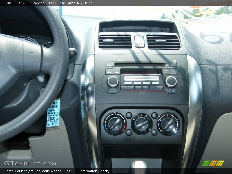 Black Pearl Metallic / Beige 2008 Suzuki SX4 Sedan