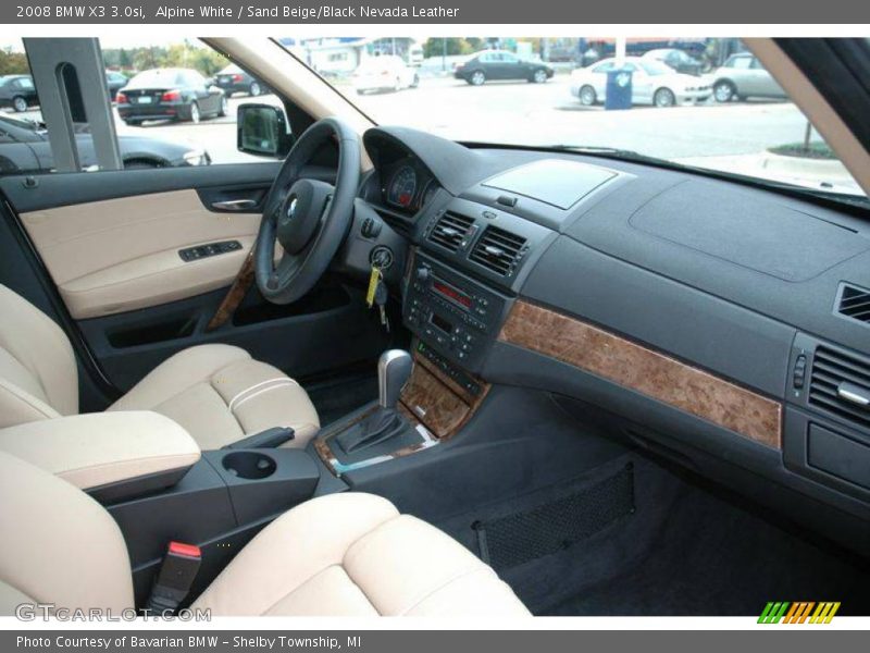 Alpine White / Sand Beige/Black Nevada Leather 2008 BMW X3 3.0si