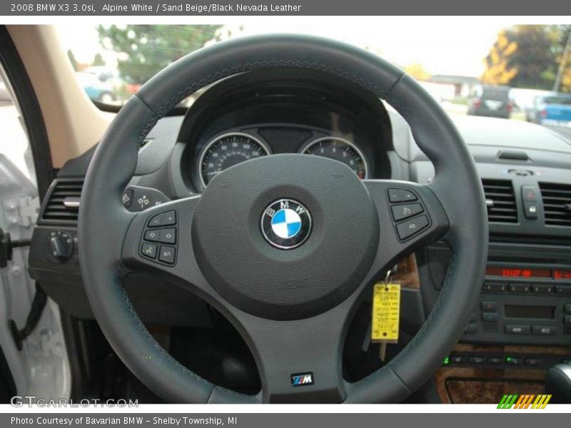 Alpine White / Sand Beige/Black Nevada Leather 2008 BMW X3 3.0si
