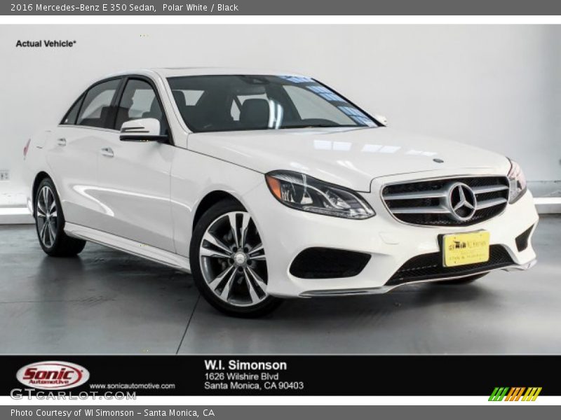 Polar White / Black 2016 Mercedes-Benz E 350 Sedan