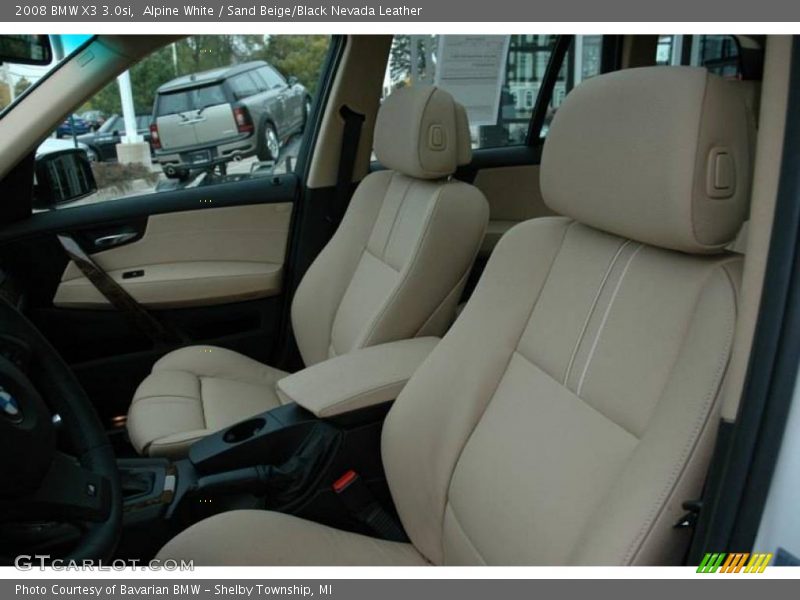 Alpine White / Sand Beige/Black Nevada Leather 2008 BMW X3 3.0si