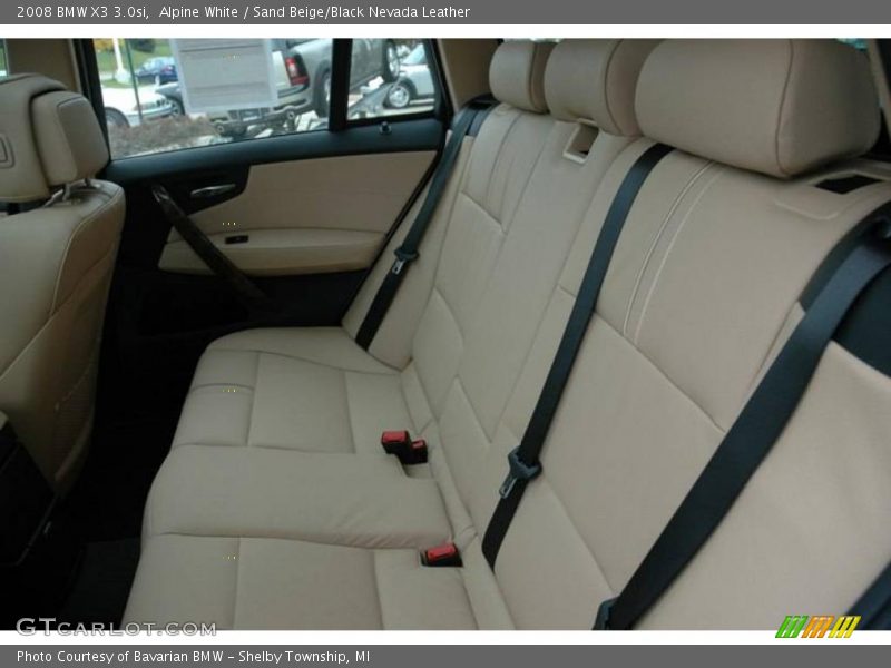 Alpine White / Sand Beige/Black Nevada Leather 2008 BMW X3 3.0si