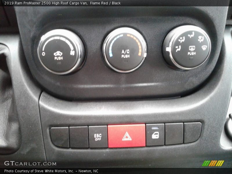 Controls of 2019 ProMaster 2500 High Roof Cargo Van