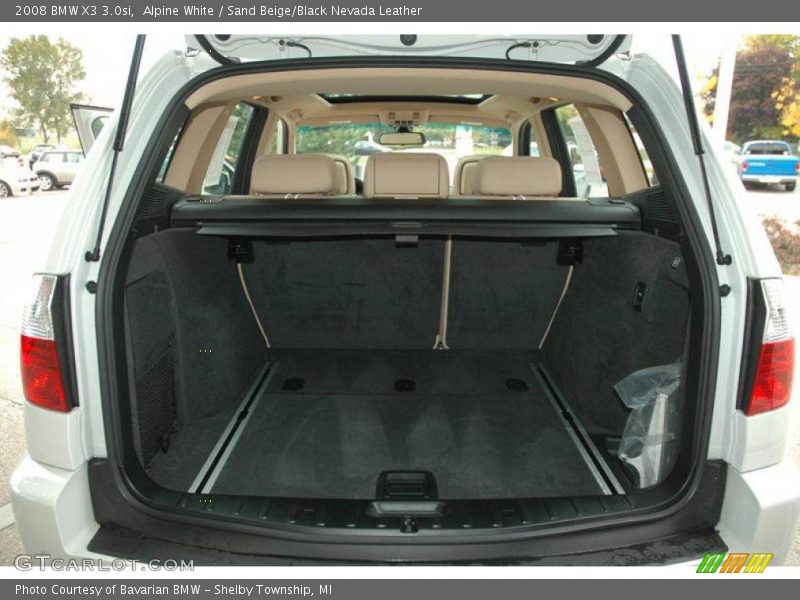 Alpine White / Sand Beige/Black Nevada Leather 2008 BMW X3 3.0si