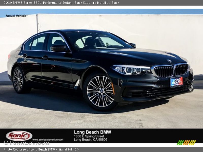 Black Sapphire Metallic / Black 2019 BMW 5 Series 530e iPerformance Sedan