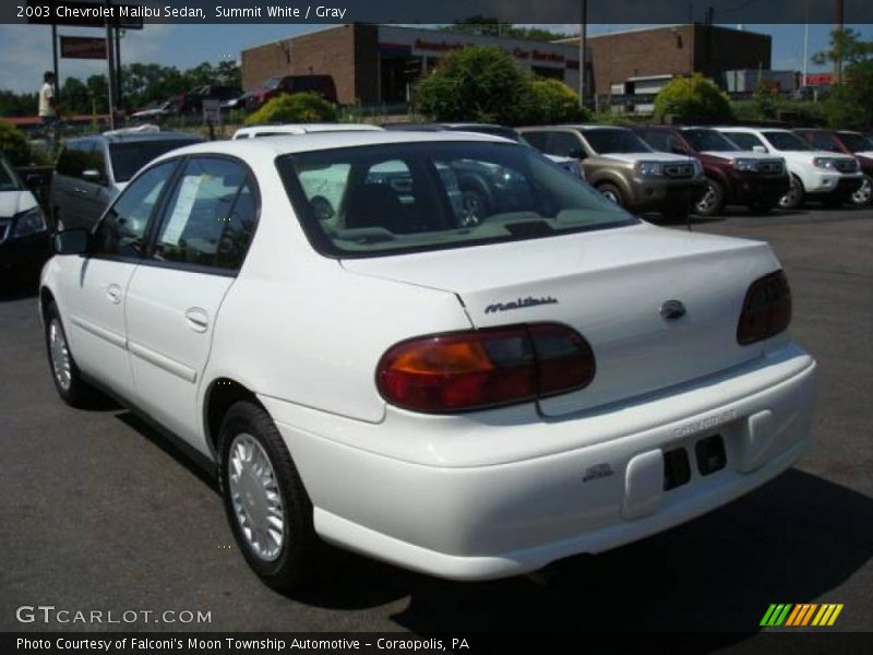 Summit White / Gray 2003 Chevrolet Malibu Sedan