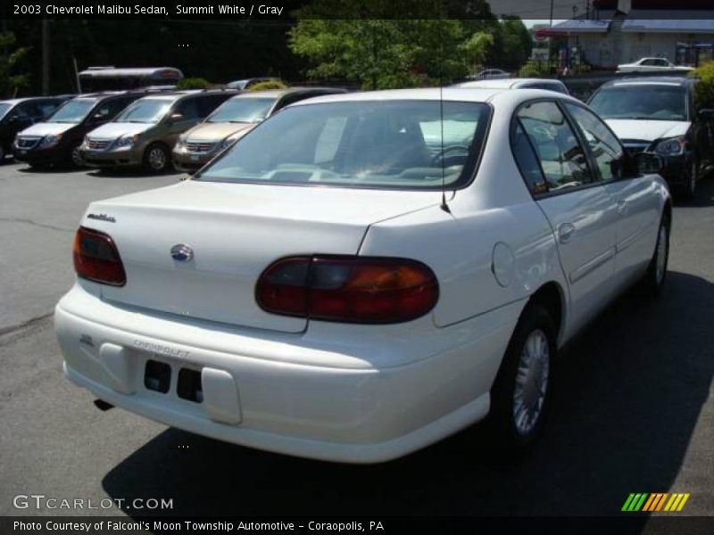 Summit White / Gray 2003 Chevrolet Malibu Sedan