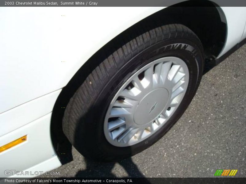 Summit White / Gray 2003 Chevrolet Malibu Sedan