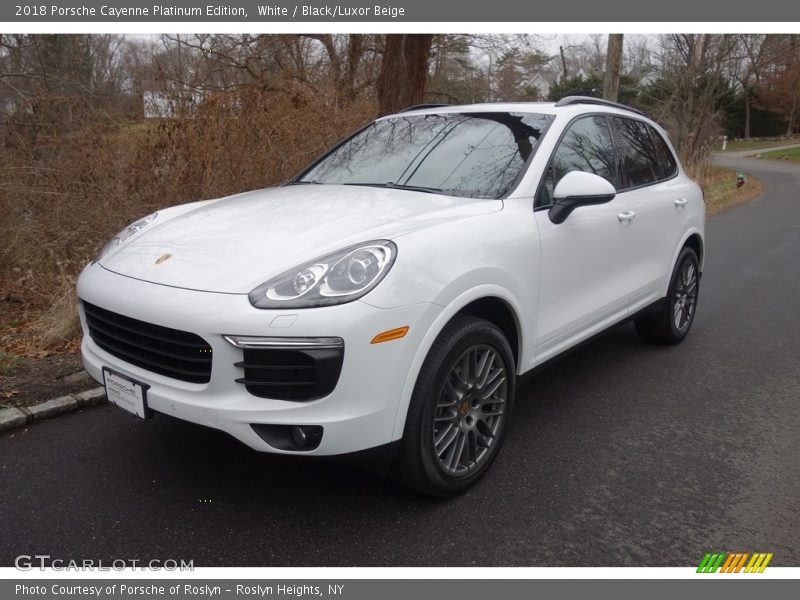 White / Black/Luxor Beige 2018 Porsche Cayenne Platinum Edition