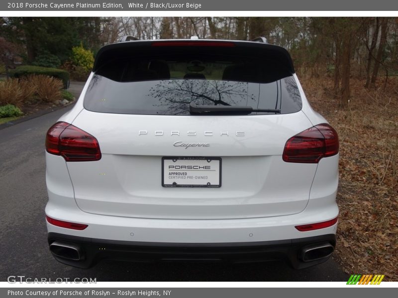 White / Black/Luxor Beige 2018 Porsche Cayenne Platinum Edition