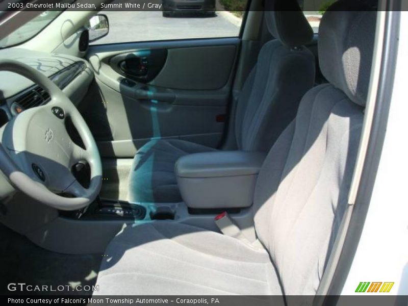 Summit White / Gray 2003 Chevrolet Malibu Sedan