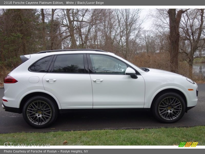 White / Black/Luxor Beige 2018 Porsche Cayenne Platinum Edition