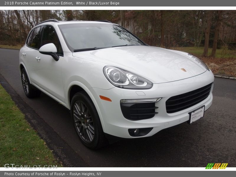 White / Black/Luxor Beige 2018 Porsche Cayenne Platinum Edition