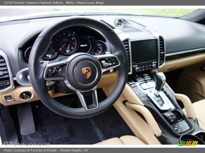 White / Black/Luxor Beige 2018 Porsche Cayenne Platinum Edition