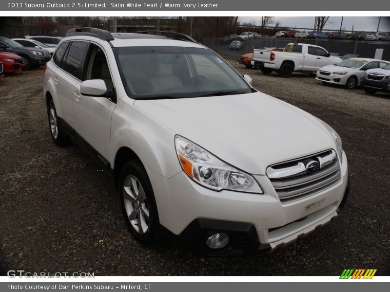 Satin White Pearl / Warm Ivory Leather 2013 Subaru Outback 2.5i Limited