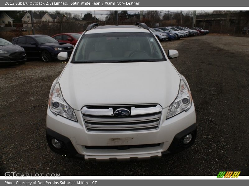 Satin White Pearl / Warm Ivory Leather 2013 Subaru Outback 2.5i Limited