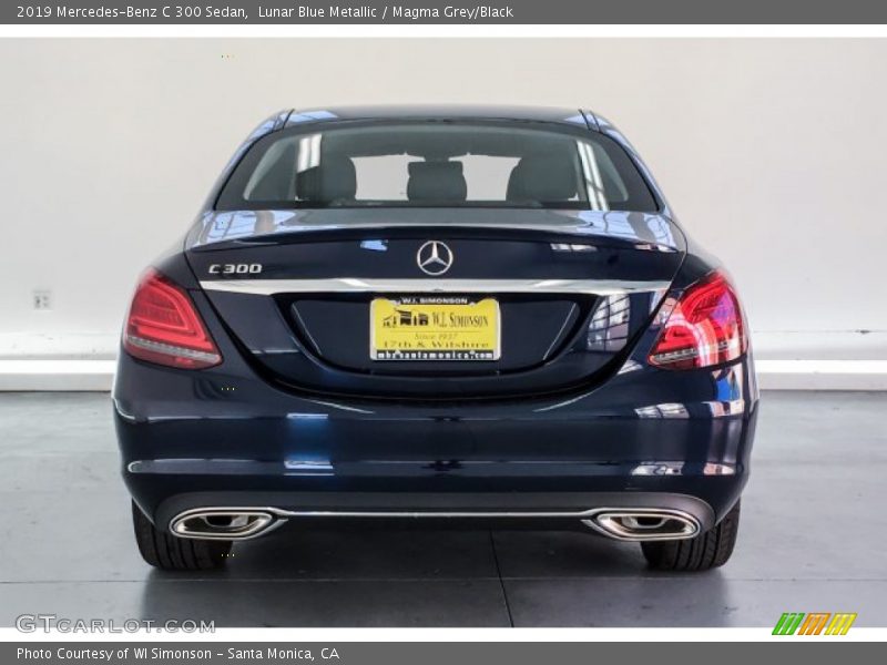 Lunar Blue Metallic / Magma Grey/Black 2019 Mercedes-Benz C 300 Sedan